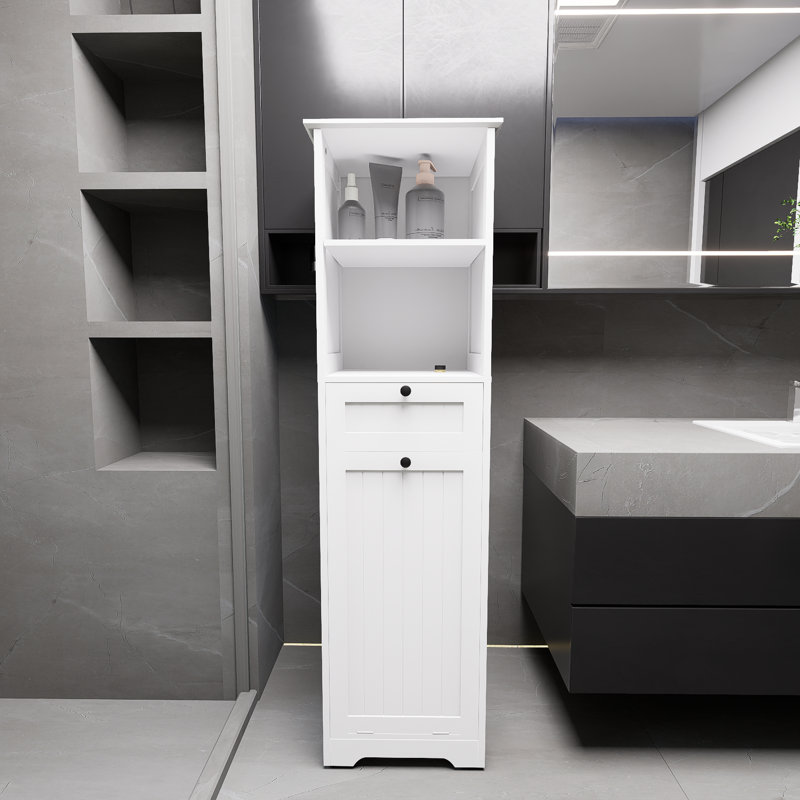 Armoire de tri à linge blanche