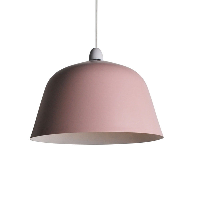 19cm H Metal Bowl Pendant Shade ( Screw On ), Pink
