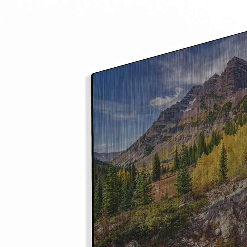 Millwood Pines 'Maroon Bells II' by Rick Berk, Metal Wall Art, 36"x24", 12" H x 16" W