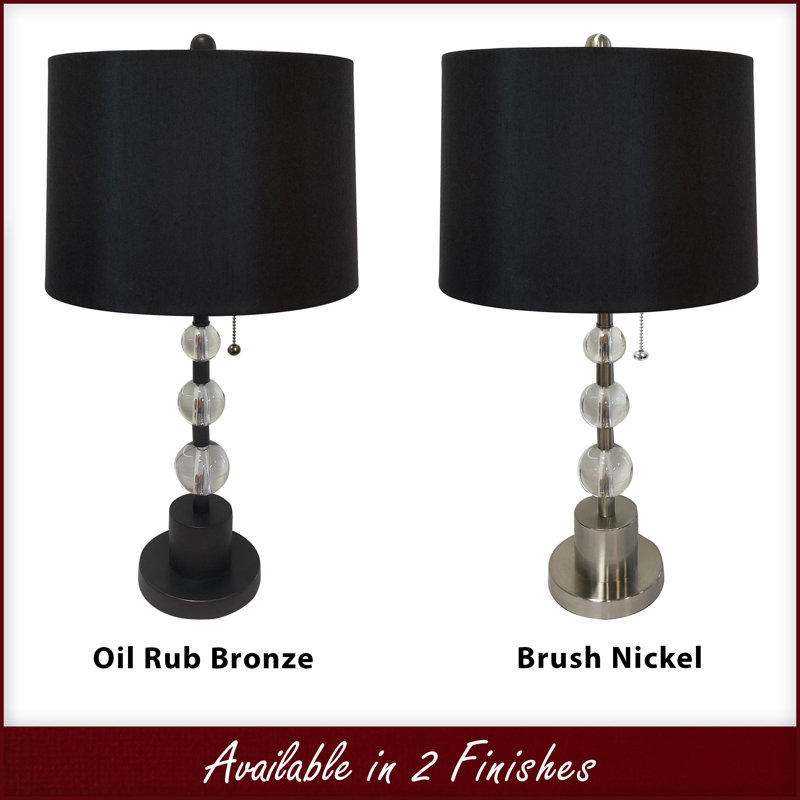 Rima Metal Table Lamp, Oil Rubbed Bronze, 26" H x 26" W x 26" D, Black