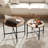 Round Coffee Table Set Of 2 21.5" & 25.5" Nesting Coffee Tables Circle End Table 