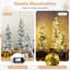Arbre de Noël artificiel 3 '4' 5 'avec 30 + 50 + 70 lumières DEL