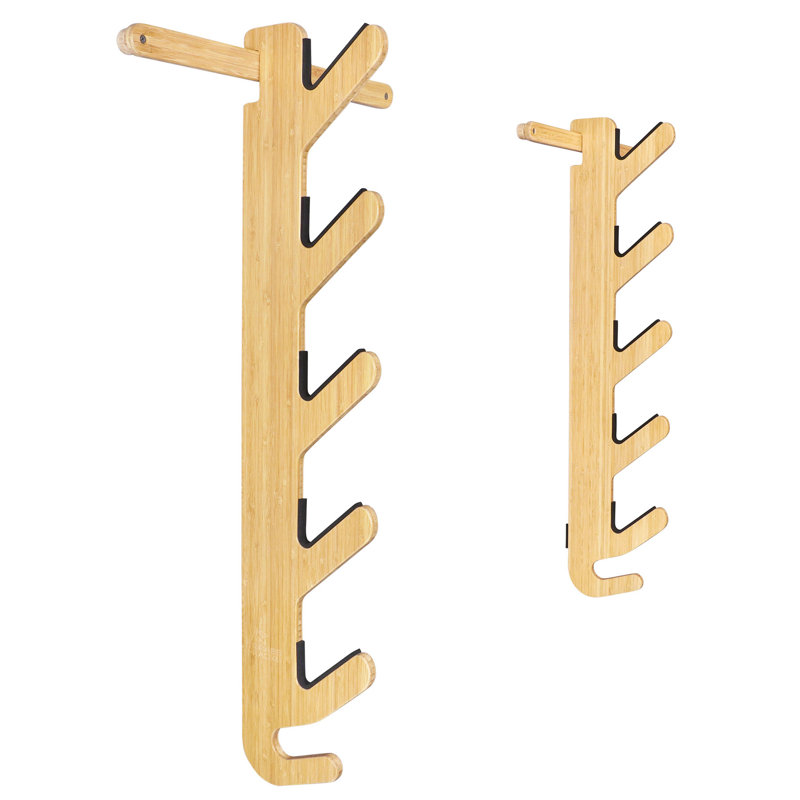 Hallsteiner Adjustable Multi-Use Ski/Snowboard Rack, 5 Tier, Bamboo