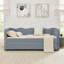 Lit de jour, canapé-lit convertible polyvalent 3 en 1 Gingham avec couchette coulissante et poches de rangement latérales, idéal pour les espaces multiples-153600069-153600071