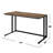 Rectangular Writing Desk With USB Port And Plug, Walnut And Black