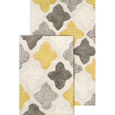 Premium Alloy 2-Piece Bath Rug Set - Soft & Absorbent, 21x34 & 17x24, Willow Green