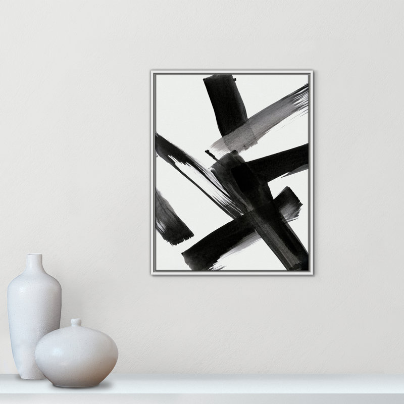 «Black Magic II» par Susan Jill, H 29,5 po x l 23,5 po x P 2 po, Blanc