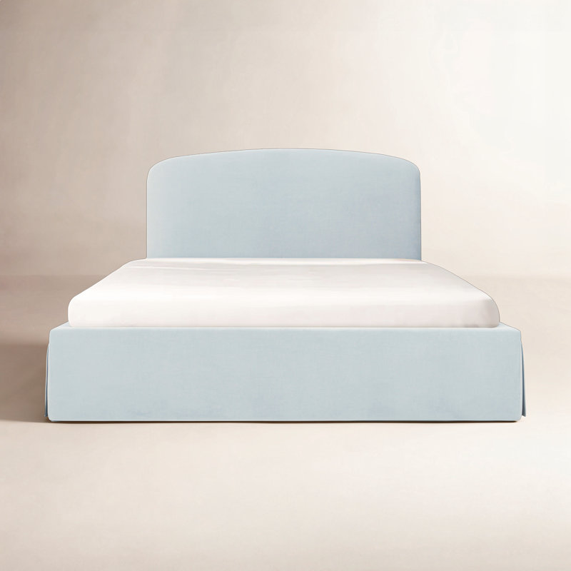 Windcrest Upholstered Platform Storage Bed, King, Blue