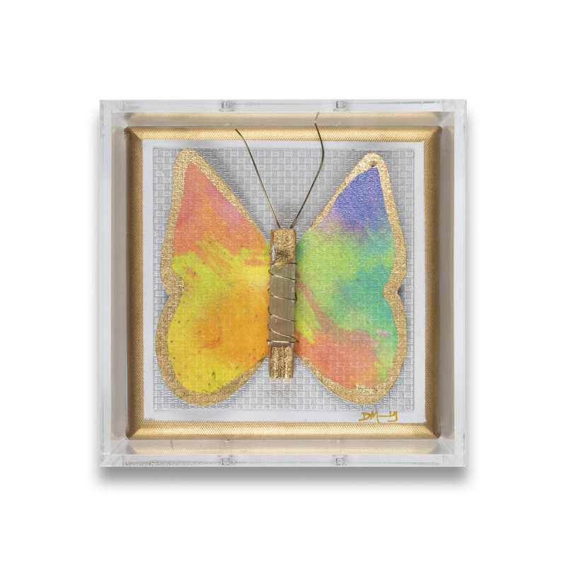 Acrylic 3-D Art Butterfly Shadowbox, Sunset
