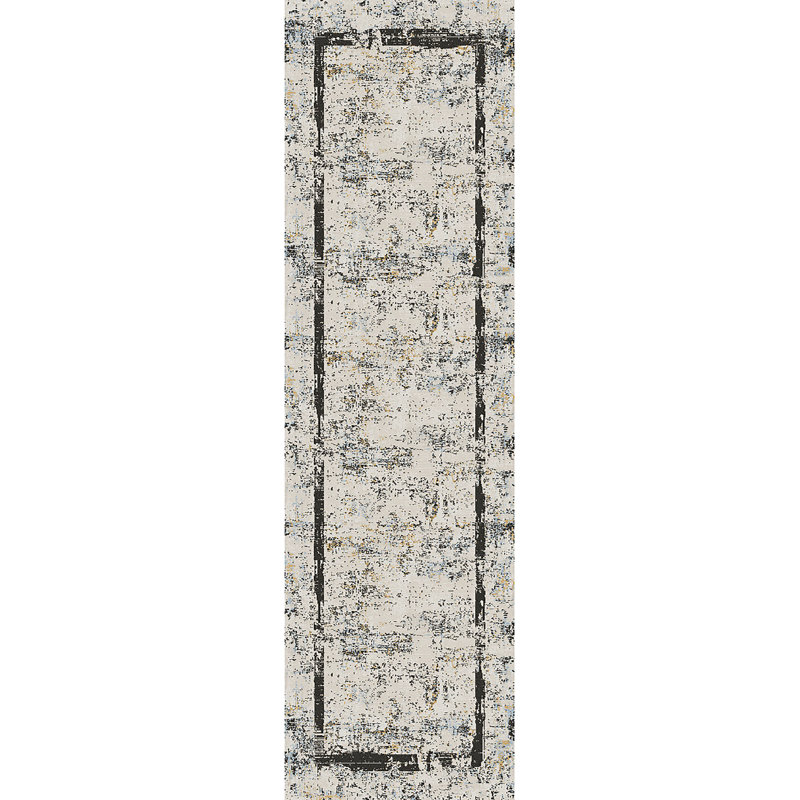 Tapis gris area Tina, Tapis de couloir 2 pi 2 po x 7 pi 8 po