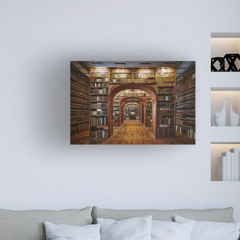 Bibliothèque supérieure des Hautes Chemises de Patrick Aurednik - reproduction de photo sur toile tendue