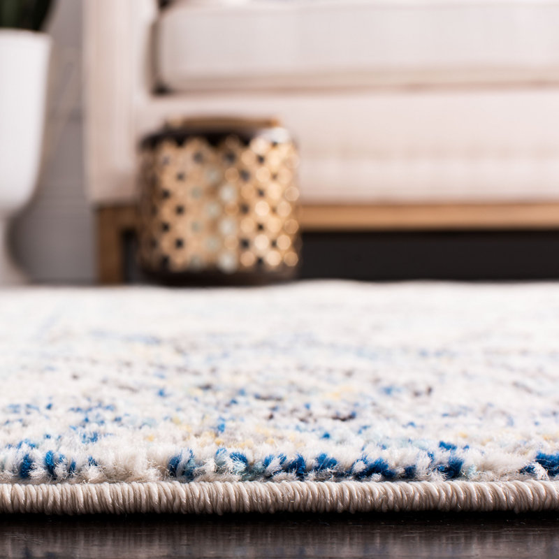 Christa Oriental Gray/Ivory Area Rug, Square 8'