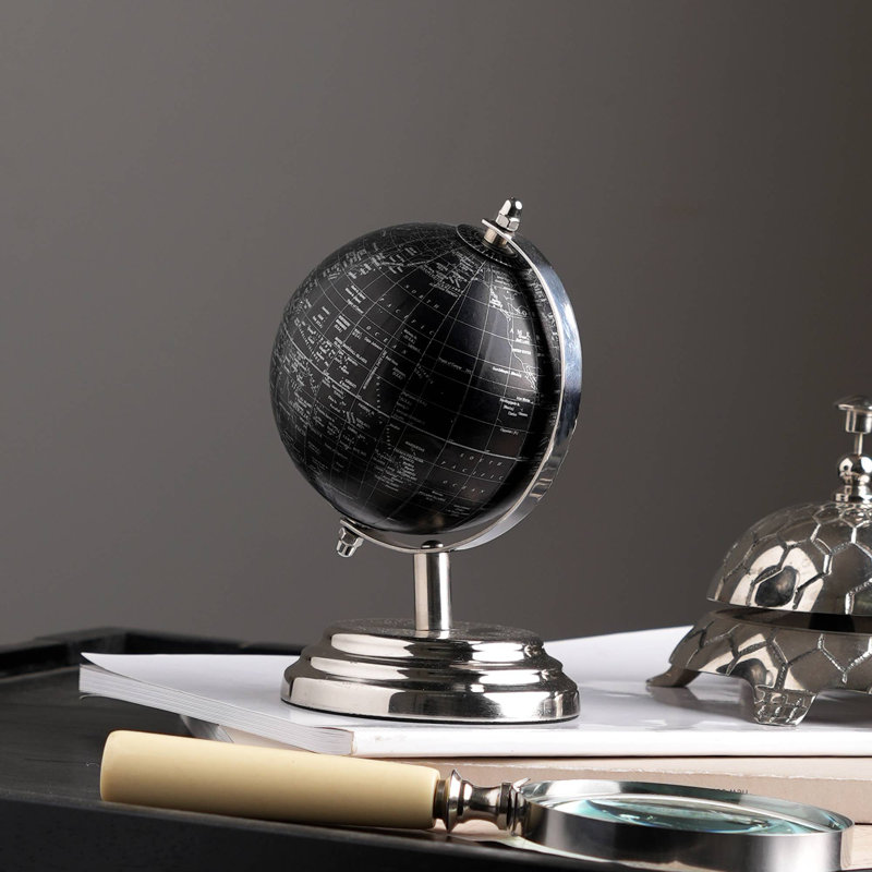 Tabletop Aluminum Globe for Home Decor-Decorative Showpiece-Table Décor