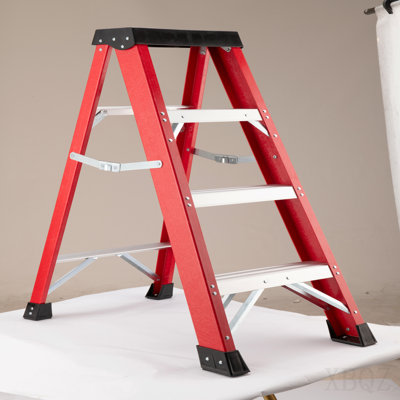 Fiberglass Ladder, Single-Sided Stepladder For Electrical Engineering Ladder Construction Insulation Ladder With A Load Capacity Of 330 Pounds