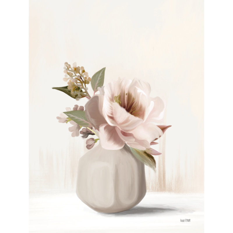 Fleur de pivoine tranquille par House Fenway, H 40 po x l 30 po