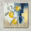  «Lemons From The South 1» par Silvia Vassileva, art mural en verre acrylique, 12 po x 12 po
