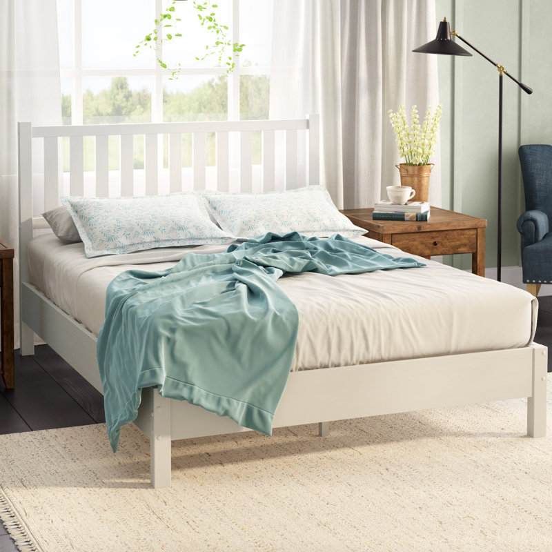 Eric Solid Wood Low Profile Standard Bed, Queen