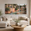 «Citrus Trees and Terracotta Courtyard», ensemble de 3 toiles murales-131252029