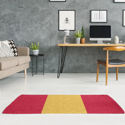 Tapis de zone rouge/jaune
