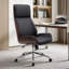 Fauteuil de direction moderne avec dossier incurvé ergonomique en bois cintré noyer noir-987612277