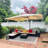 9' Square Medium Cantilever Umbrella with Base and 360-degree Rotation-67120606