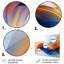Fluide fractal orange et bleu I - impression sur métal-1542223116