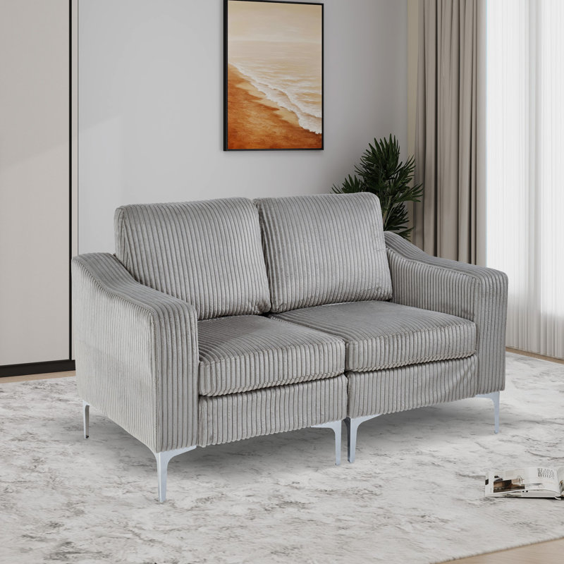 Causeuse modulaire l 57,85 po, Gris