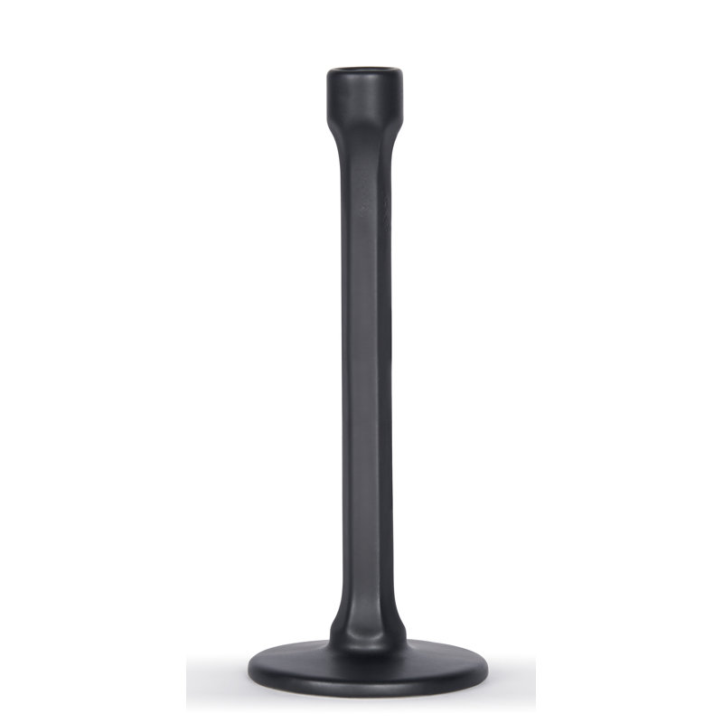 Concrete / Cement Tabletop Candlestick, White, 27 cm H x 7 cm W x 6 cm D