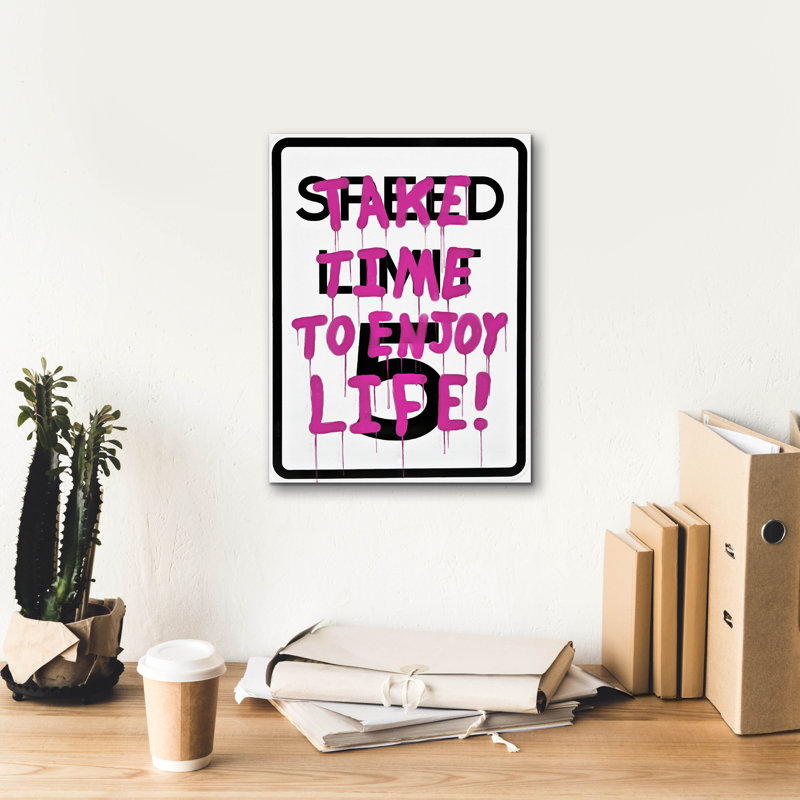 «Epic Graffiti» «Graffiti Sign 4» par Alonzo Saunders, art mural sur toile, 12 po x 16 po, H 16 po x l 12 po