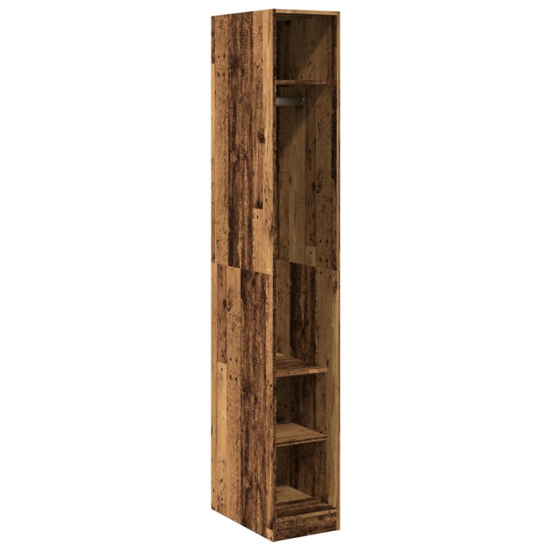 Sahrish Manufactured Wood Wardrobe, 30 x 50 x 200 cm, Old Wood