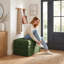 Pouf de rangement rembourré en velours côtelé, module individuel pour canapé d'angle-614514287