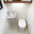 Caravan Wall Mount Corner Sink with Faucet Triangular Stainless Steel