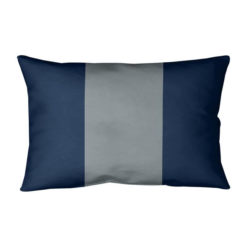Housse de coussin lombaire Atlanta, Dallas, Bleu / Gris pâle