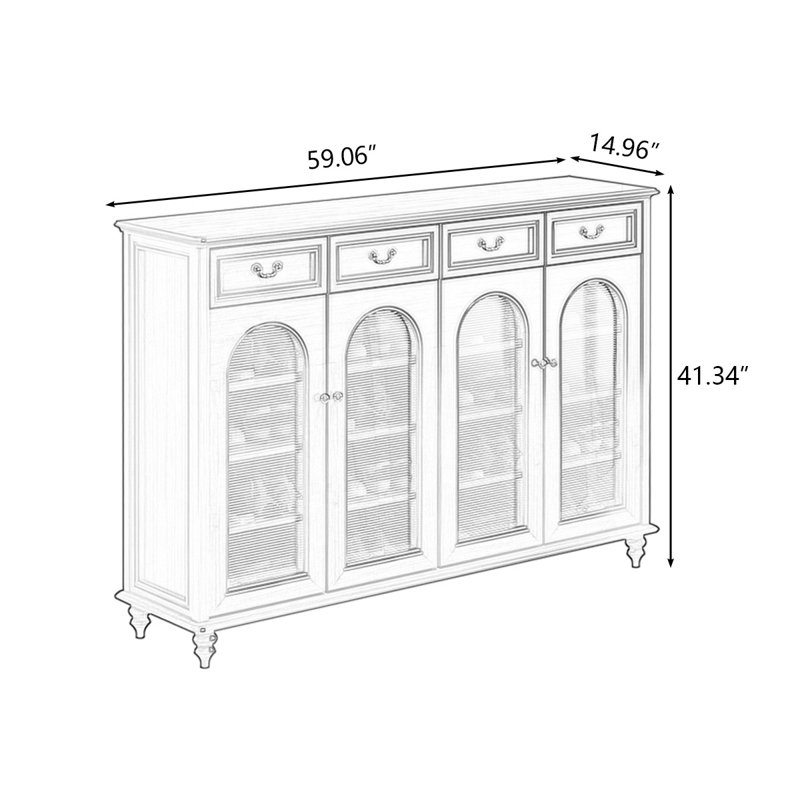 Walnut Solid Wood Shoe Storage Bench