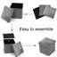 30cm Wide Square No Pattern Standard Ottoman