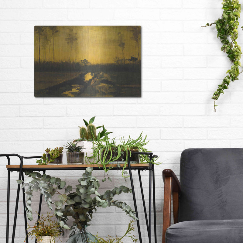«Evening Landscape Landscape At Dusk» par MASTERS, H 12 po x l 16 po