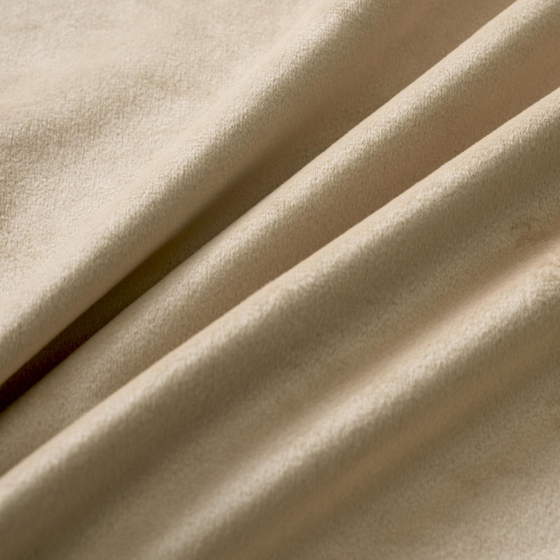 Ensemble de rideaux en velours 2 panneaux Dessy, L 52 po x L 84 po, Beige chameau