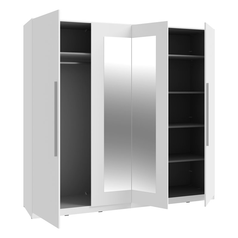 Temirlan 4 Door Manufactured Wood Wardrobe
