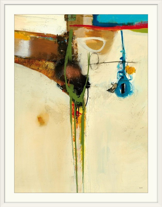 «Numbers and Sounds I» par Sarah Stockstill, reproduction d'art, l 44 po x P 35 po x H 1 po, Cadre blanc