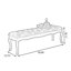 Banc long rembourré en tissu pour chambre à coucher Vintage