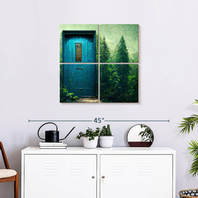 Kelan porte bleue dans le vert