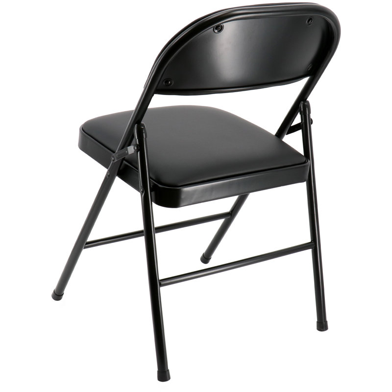 Ensemble de chaises pliantes rembourrées Lenola, Noir