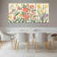 Ensemble de 3 tableaux muraux sur toile tendue représentant un jardin floral, pour la décoration du salon et de la chambre.-640779844
