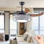 Ventilateur de plafond rétractable 48 "à DEL moderne en cristal avec lumière et télécommande