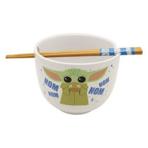 Silver Buffalo Star Wars: The Mandalorian Grogu Snack Time Ceramic Soup  Mug | 24 Ounces