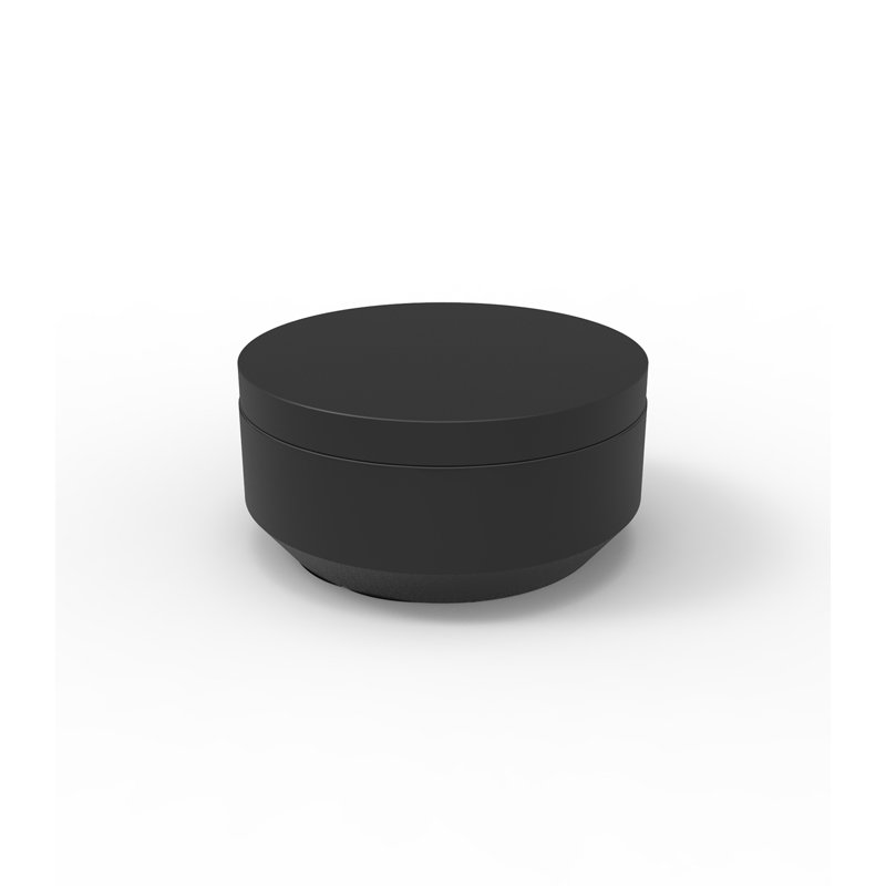 Vela Outdoor Ottoman with Cushion, Black
