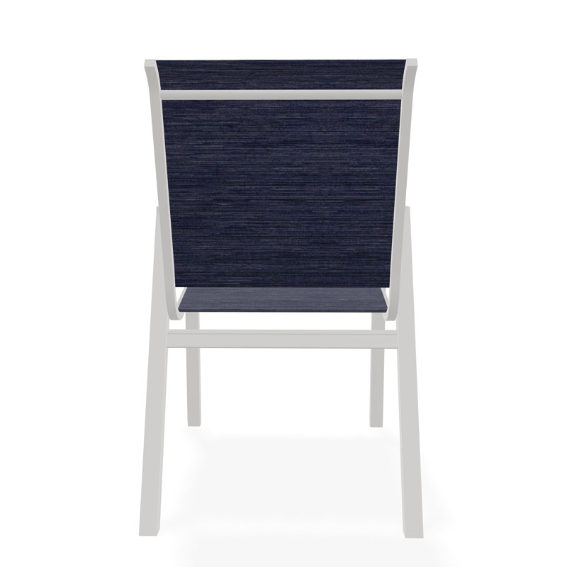 Bazza Outdoor Dining Chair, Collect Indigo, Snow
