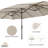 181'' x 106'' Outdoor Double-Sided Rectangular Market Umbrella With Base Patio Umbrella-1188731804