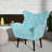 Mid-Century Velvet Arm Chair-501760526-446630642