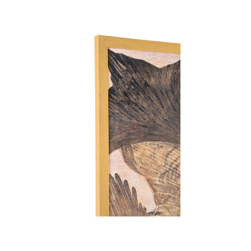 Golden Framed Trio of Birds in Flight Wall Art